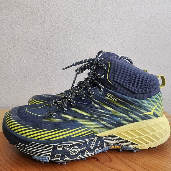 Hoka One One Speedgoat Mid 2 GTX Shoes Mens Size 8.5 Blue Gore-Tex 1106532 OBBS main image 10